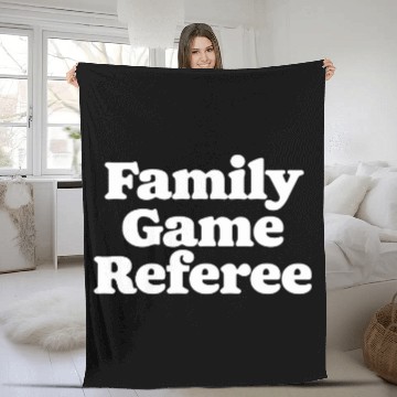 Discover Family Game Referee Thanksgiving Funny 80s Retro Ref 1 Fleece Blankets