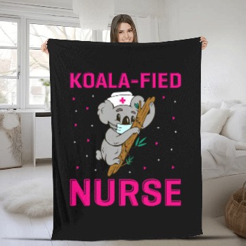 Discover eaRNed it nurses Nursing Graduate Koala nurses 2 Fleece Blankets