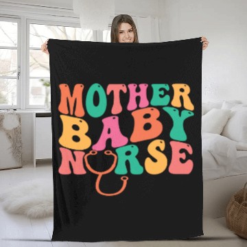 Discover Retro Groovy Mother Baby nurses Postpartum Nursing Student Baseball Tees Fleece Blankets