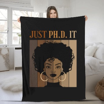 Discover Just PhD It Doctorate Student Graduation Black Afro Novelty Baseball Tees Fleece Blankets