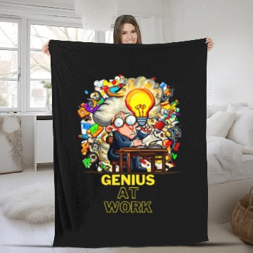 Discover Genius at Work Science Geek 1 Fleece Blankets