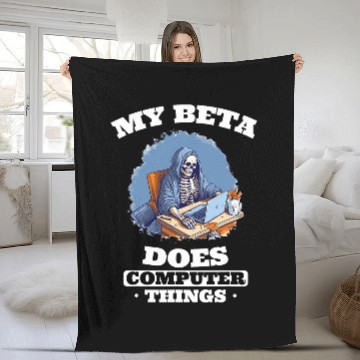 Discover My Beta Does Computer Things Programmer Fleece Blankets