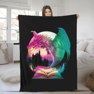 Discover fantasy Bookworm Book Dragon Reader Library Baseball Tees Fleece Blankets