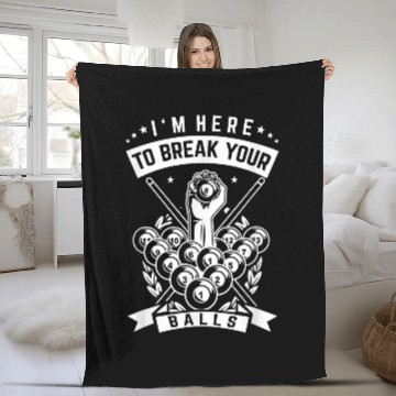 Discover Billiard Humor Sarcastic Pool Player Fleece Blankets