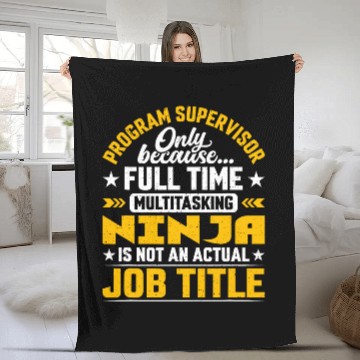 Discover Program Supervisor Job Title Program Boss Manager Director Fleece Blankets