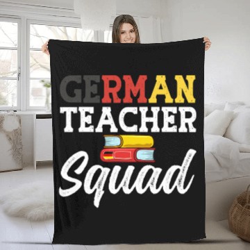 Discover German Teacher Germany Flag Language Lesson Student 6 Fleece Blankets