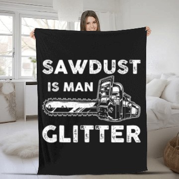 Discover Sawmill Carpenter Carpenter Woodworker Chainsaw Profession 54 Fleece Blankets