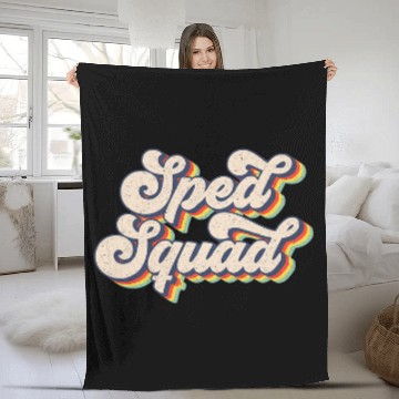 Discover Sped Squad Teacher ED Retro Special Education Teacher Aide Fleece Blankets
