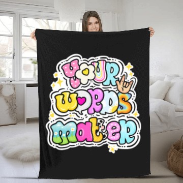 Discover Speech Language Pathologist Your Words Matter Speech Therapy Fleece Blankets