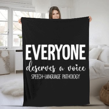 Discover Speech Language Pathologist Everyone Deserves A Voice Outfit Baseball Tees Fleece Blankets