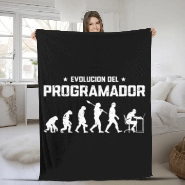 Discover Programmer Evolution Programming Zip Fleece Blankets