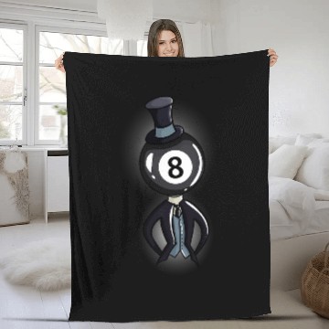 Discover Billiard 8 Ball Guy Pool Player Gift Fleece Blankets