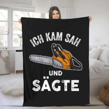 Discover Sawmill Carpenter Carpenter Woodworker Chainsaw Profession 42 Fleece Blankets