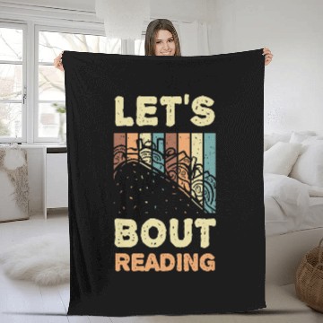 Discover Lets Taco Bout Reading for Book Lover Reading Teacher 4 Fleece Blankets