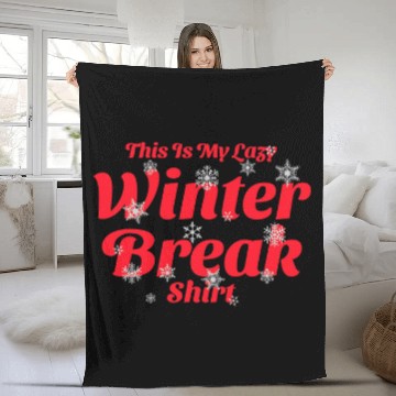 Discover Fun Teacher or Student Snowflake Graphic Lazy Winter Break Zip Fleece Blankets