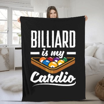Discover Billiard Player Pool Player Billiard Is My Cardio Fleece Blankets