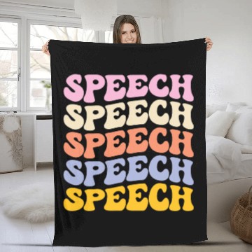 Discover Speech Language Pathologist Design For Speech Therapist Fleece Blankets