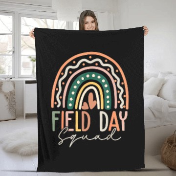 Discover Field Trip Squad Leopard Field Day Game Day Field Day Vibes 1 Fleece Blankets