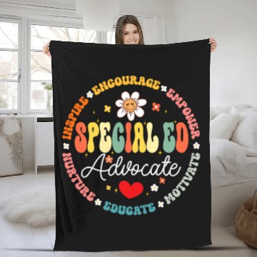 Discover Special Education Teacher Special ED Advocate Life SPED Fleece Blankets