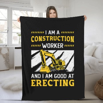 Discover I Am A Construction Worker Dig Construction Site Excavator Baseball Tees Fleece Blankets