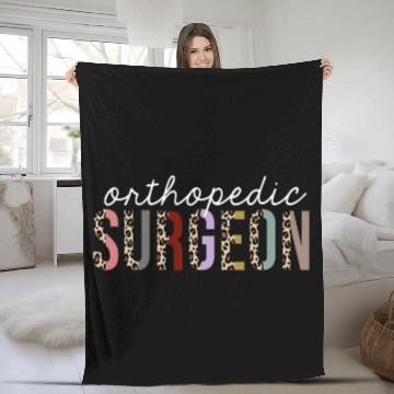 Discover Orthopedic Surgeon Leopard Print Funny Appreciation Fleece Blankets