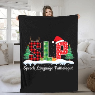 Discover Speech Language Pathology Christmas SLP Speech Pathologist Fleece Blankets