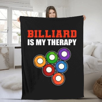 Discover Billiard is My Therapy Billard Pool Player Fleece Blankets