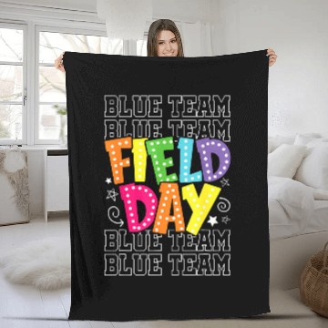 Discover field day blue team color camp team game competition Baseball Tees Fleece Blankets