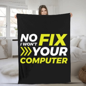 Discover No I Wont Fix Your Computer 2 Baseball Tees Fleece Blankets