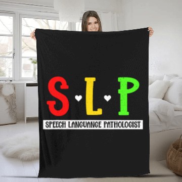 Discover Speech Language Pathologist Therapist Speech Therapy Fleece Blankets