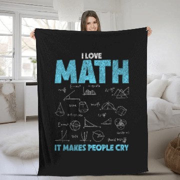 Discover I Love Math It Makes People Cry Funny Math Professor Zip Fleece Blankets