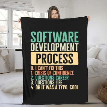 Discover Programmer I Software Development Process 0 Cant Fix 1 Cris Baseball Tees Fleece Blankets