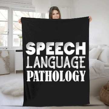 Discover Speech Language Pathologist Retro SLP Therapy Pathology 1 Fleece Blankets