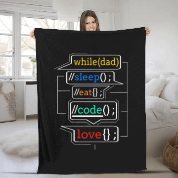 Discover Programmer Dad Programmer Dad Gift Computer Code Dad Fleece Blankets