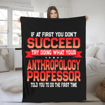 Discover Fun Anthropology Professor Gift College University Quote Fleece Blankets