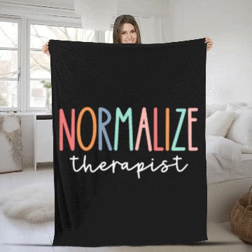 Discover Normalize Therapy Statement Mental Health Active Heathcare Fleece Blankets