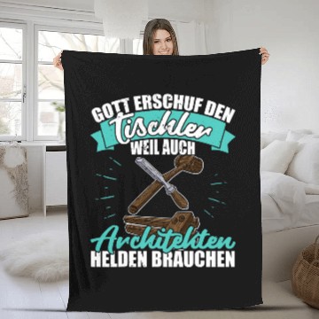 Discover Sawmill Carpenter Carpenter Woodworker Chainsaw Profession 10 Fleece Blankets