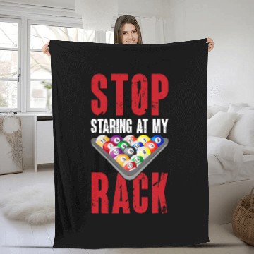 Discover Billiard Funny Pool Player Stop Staring At My Rack Men Zip Fleece Blankets