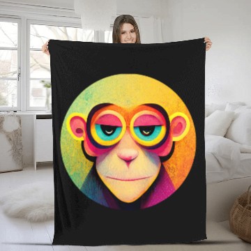 Discover Funky Munky Space Pilot Monkey Fleece Blankets