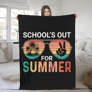 Discover Schools Out For Summer Last Day School Teacher Student Boy Fleece Blankets