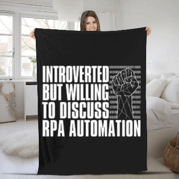 Discover Programmer Coder Programming Coding Software Rpa Developer Fleece Blankets