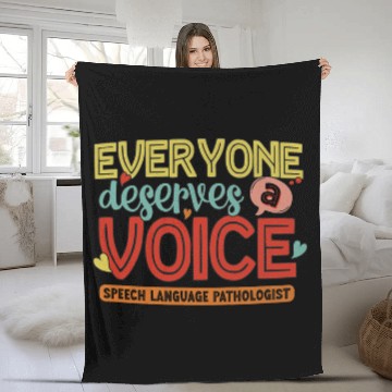 Discover Speech Language Pathologist Deserves A Voice SLP Therapist Baseball Tees Fleece Blankets