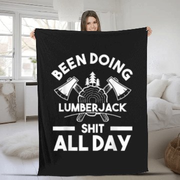 Discover Forest Forestry Worker Lumberjack Baseball Tees Fleece Blankets