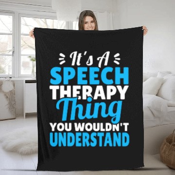 Discover Speech And Language Therapist SLP Speech Pathology Fleece Blankets