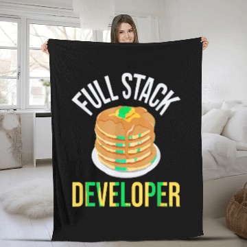 Discover Full Stack Developer Computer Science Programmer Coding Fleece Blankets