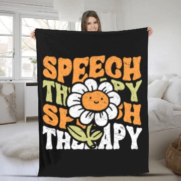 Discover Speech Language Pathologist Therapist SLP Speech Therapy Fleece Blankets