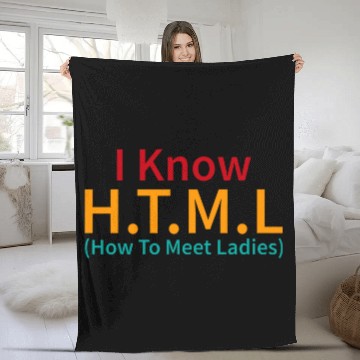 Discover vintages I Know HTML Computer Programmer Fleece Blankets
