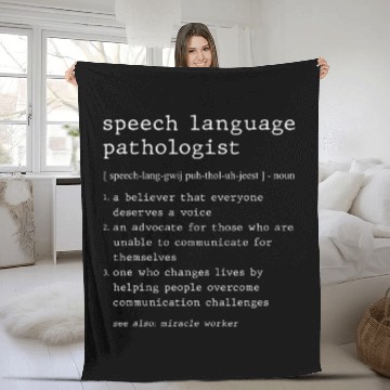 Discover Speech Language Pathologist Definition Speech Therapy SLP Fleece Blankets