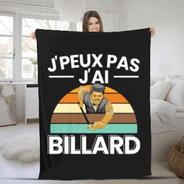 Discover JPeux Pas JAi Billiard Funny Gift Pool Player Fleece Blankets