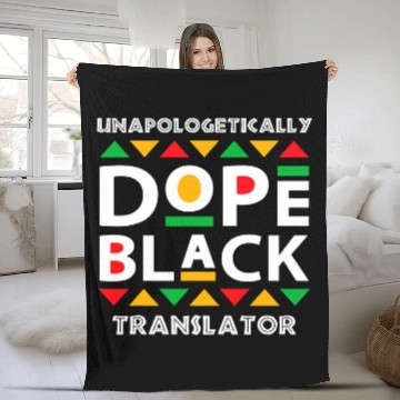 Discover Unapologetically dope black Translator African American Afro Baseball Tees Fleece Blankets